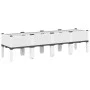 Jardinera con patas PP blanco 160x40x42 cm de , Maceteros y jardineras - Ref: Foro24-367904, Precio: 80,25 €, Descuento: %