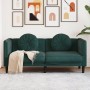 Sofá con cojines 2 plazas terciopelo verde oscuro de , Sofás - Ref: Foro24-372634, Precio: 241,24 €, Descuento: %