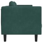 Sofá con cojines 2 plazas terciopelo verde oscuro de , Sofás - Ref: Foro24-372634, Precio: 241,24 €, Descuento: %