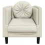 Armchair with cream velvet cushion by , Sofas - Ref: Foro24-372629, Price: 186,73 €, Discount: %