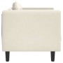 Sillón con cojín terciopelo color crema de , Sofás - Ref: Foro24-372629, Precio: 189,98 €, Descuento: %