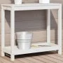 Mesa de plantación con estante madera pino blanco 82,5x35x75 cm de , Soportes para macetas - Ref: Foro24-832388, Precio: 72,7...