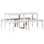 Mesa de pícnic madera maciza de pino blanco 160x134x75 cm de , Mesas de jardín - Ref: Foro24-832563, Precio: 145,48 €, Descue...