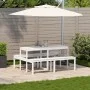 Mesa de pícnic madera maciza de pino blanco 160x134x75 cm de , Mesas de jardín - Ref: Foro24-832563, Precio: 145,48 €, Descue...