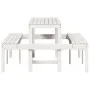 Mesa de pícnic madera maciza de pino blanco 160x134x75 cm de , Mesas de jardín - Ref: Foro24-832563, Precio: 145,48 €, Descue...