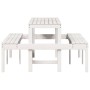 Mesa de pícnic madera maciza de pino blanco 160x134x75 cm de , Mesas de jardín - Ref: Foro24-832563, Precio: 146,85 €, Descue...