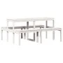 Mesa de pícnic madera maciza de pino blanco 160x134x75 cm de , Mesas de jardín - Ref: Foro24-832563, Precio: 145,48 €, Descue...