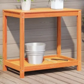 Mesa de plantación y estante madera maciza marrón 82,5x50x75 cm de , Soportes para macetas - Ref: Foro24-844631, Precio: 63,2...