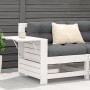 Sofá de jardín con reposabrazo mesa auxiliar madera pino blanco de , Sofás de exterior - Ref: Foro24-844879, Precio: 74,17 €,...