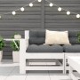 Sofá de jardín con reposabrazo mesa auxiliar madera pino blanco de , Sofás de exterior - Ref: Foro24-844879, Precio: 74,17 €,...