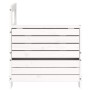 Sofá de jardín con reposabrazo mesa auxiliar madera pino blanco de , Sofás de exterior - Ref: Foro24-844879, Precio: 74,17 €,...