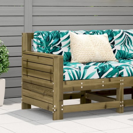 Sofá de jardín con reposabrazos madera impregnada 69x62x70,5cm de , Sofás de exterior - Ref: Foro24-844887, Precio: 63,97 €, ...
