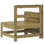 Sofá de jardín con reposabrazos madera impregnada 69x62x70,5cm de , Sofás de exterior - Ref: Foro24-844887, Precio: 63,97 €, ...