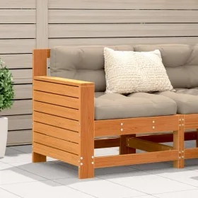 Garden sofa with brown pine wood armrests 69x62x70.5cm by , Outdoor sofas - Ref: Foro24-844885, Price: 70,13 €, Discount: %