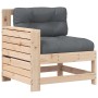 Sofá de jardín con reposabrazos y cojín madera maciza de pino de , Sofás de exterior - Ref: Foro24-844914, Precio: 85,09 €, D...