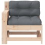 Sofá de jardín con reposabrazos y cojín madera maciza de pino de , Sofás de exterior - Ref: Foro24-844914, Precio: 85,09 €, D...
