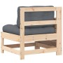 Sofá de jardín con reposabrazos y cojín madera maciza de pino de , Sofás de exterior - Ref: Foro24-844914, Precio: 85,09 €, D...