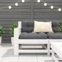 Sofá jardín con reposabrazos y cojín madera maciza pino blanco de , Sofás de exterior - Ref: Foro24-844921, Precio: 97,37 €, ...