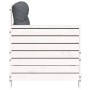 Sofá jardín con reposabrazos y cojín madera maciza pino blanco de , Sofás de exterior - Ref: Foro24-844921, Precio: 97,37 €, ...