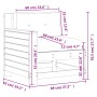 Sofá de jardín con reposabrazos y cojín madera maciza Douglas de , Sofás de exterior - Ref: Foro24-844923, Precio: 85,34 €, D...