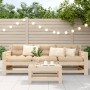 Taburete de jardín madera maciza de pino 62x30x32 cm de , Sofás de exterior - Ref: Foro24-844893, Precio: 33,69 €, Descuento: %