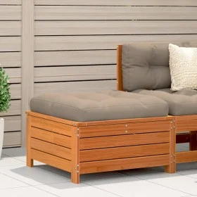 Wax brown pine wood garden stool 62x63.5x32 cm by , Outdoor sofas - Ref: Foro24-844900, Price: 69,12 €, Discount: %
