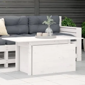 Mesa de jardín madera maciza de pino blanca 100x50x75 cm de , Mesas de jardín - Ref: Foro24-844909, Precio: 70,07 €, Descuent...