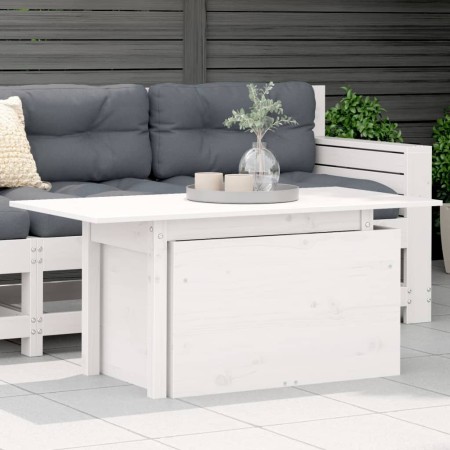 Mesa de jardín madera maciza de pino blanca 100x50x75 cm de , Mesas de jardín - Ref: Foro24-844909, Precio: 70,72 €, Descuent...