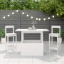 Mesa de jardín madera maciza de pino blanca 100x50x75 cm de , Mesas de jardín - Ref: Foro24-844909, Precio: 70,72 €, Descuent...