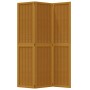 Biombo separador de 3 paneles madera maciza paulownia marrón de , Divisores de ambientes - Ref: Foro24-358814, Precio: 92,53 ...