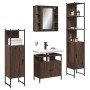 Set de muebles de baño 4 pzas madera contrachapada marrón roble de , Muebles de baño - Ref: Foro24-3214769, Precio: 266,70 €,...