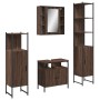 Set de muebles de baño 4 pzas madera contrachapada marrón roble de , Muebles de baño - Ref: Foro24-3214769, Precio: 266,70 €,...