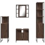 Set de muebles de baño 4 pzas madera contrachapada marrón roble de , Muebles de baño - Ref: Foro24-3214769, Precio: 266,70 €,...