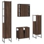 Set de muebles de baño 4 pzas madera contrachapada marrón roble de , Muebles de baño - Ref: Foro24-3214769, Precio: 266,70 €,...