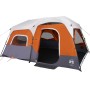 Tienda familiar con LED 9 personas apertura rápida gris naranja de , Tiendas de campaña - Ref: Foro24-94312, Precio: 276,59 €...