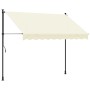 Toldo retráctil de tela y acero crema 250x150 cm de , Toldos - Ref: Foro24-368746, Precio: 83,65 €, Descuento: %