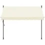 Toldo retráctil de tela y acero crema 250x150 cm de , Toldos - Ref: Foro24-368746, Precio: 82,23 €, Descuento: %