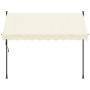 Toldo retráctil de tela y acero crema 250x150 cm de , Toldos - Ref: Foro24-368746, Precio: 83,65 €, Descuento: %