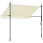 Toldo retráctil de tela y acero crema 250x150 cm de , Toldos - Ref: Foro24-368746, Precio: 82,23 €, Descuento: %