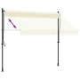 Toldo retráctil de tela y acero crema 250x150 cm de , Toldos - Ref: Foro24-368746, Precio: 83,65 €, Descuento: %