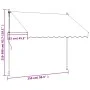 Toldo retráctil de tela y acero crema 250x150 cm de , Toldos - Ref: Foro24-368746, Precio: 82,23 €, Descuento: %