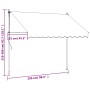Toldo retráctil de tela y acero crema 250x150 cm de , Toldos - Ref: Foro24-368746, Precio: 83,65 €, Descuento: %