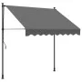 Toldo retráctil de tela y acero gris antracita 200x150 cm de , Toldos - Ref: Foro24-368738, Precio: 75,98 €, Descuento: %