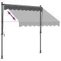 Toldo retráctil de tela y acero gris antracita 200x150 cm de , Toldos - Ref: Foro24-368738, Precio: 75,98 €, Descuento: %