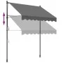 Toldo retráctil de tela y acero gris antracita 200x150 cm de , Toldos - Ref: Foro24-368738, Precio: 75,98 €, Descuento: %