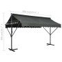 Toldo de pie independiente gris antracita 400x300 cm de vidaXL, Sombrillas - Ref: Foro24-145886, Precio: 433,66 €, Descuento: %