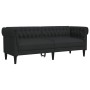 Sofá Chesterfield de 3 plazas tela negro de , Sofás - Ref: Foro24-372558, Precio: 325,96 €, Descuento: %