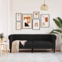 Sofá Chesterfield de 3 plazas tela negro de , Sofás - Ref: Foro24-372558, Precio: 325,96 €, Descuento: %