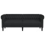 Sofá Chesterfield de 3 plazas tela negro de , Sofás - Ref: Foro24-372558, Precio: 325,96 €, Descuento: %