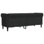 Sofá Chesterfield de 3 plazas tela negro de , Sofás - Ref: Foro24-372558, Precio: 318,64 €, Descuento: %